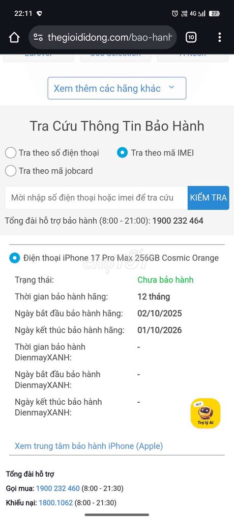 iPhone 17 Pro Max 256GB Cam. Mua bán Điện thoại tại Thị xã Phú Mỹ Bà Rịa - Vũng Tàu được đăng bởi Shark Store Phú Mỹ hình 1