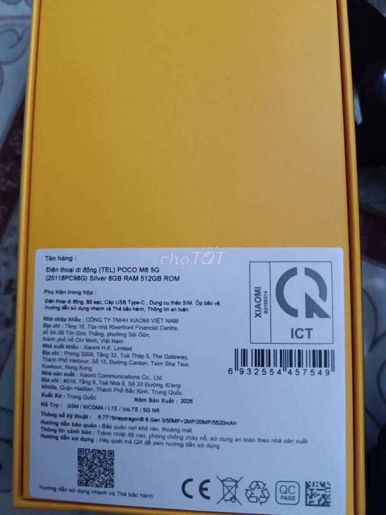 POCO M8 5G 512GB Bạc. Mua bán Điện thoại tại Quận Cẩm Lệ Đà Nẵng được đăng bởi Vinh Hoàng hình 1