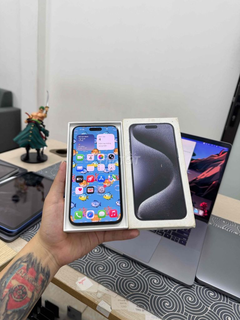 Apple iPhone 15 Pro Max 256GB Xanh. Mua bán Điện thoại tại Quận Đống Đa Hà Nội được đăng bởi Trung Kiên Trả Góp Bao Nợ Xấu hình 1