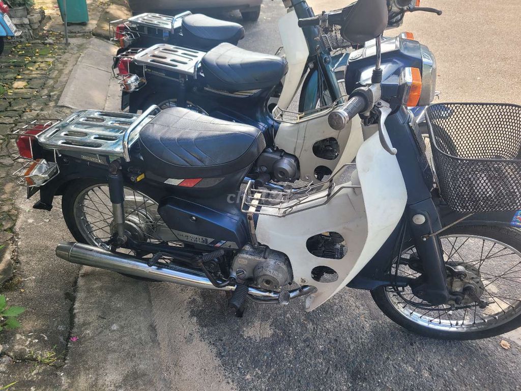 Мопед Honda Custom 50, бело-синий