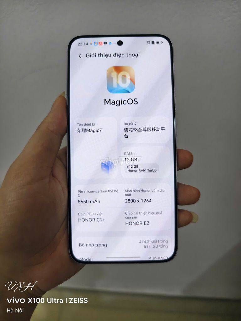 Honor Magic 7 512Gb pin 99%. Mua bán Điện thoại tại Huyện Sóc Sơn Hà Nội được đăng bởi Vuong Xuan Hung hình 1