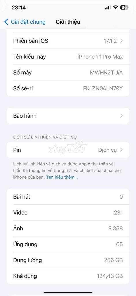 iPhone 11 Pro Max 256GB Bạc. Mua bán Điện thoại tại Thành phố Vinh Nghệ An được đăng bởi trần hữu mai hình 1
