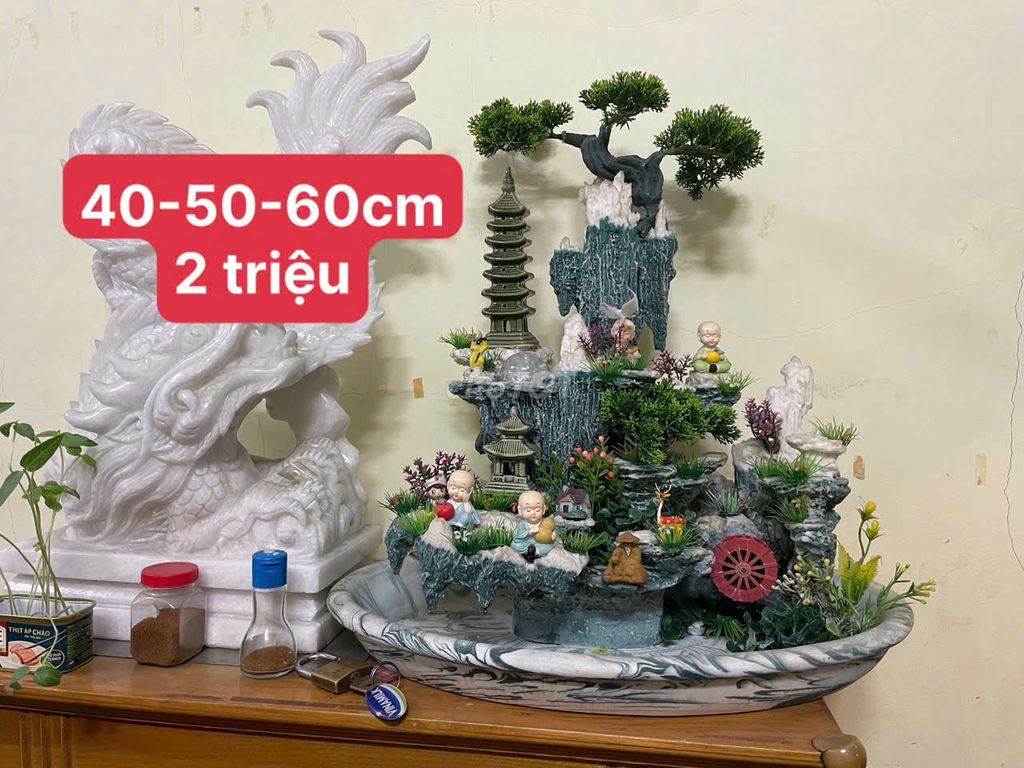 Thanh lý Hòn Non Bộ Mini Nuôi Cá Có Đài Phun Nước. Mua bán Cây cảnh, đồ trang trí tại Thành phố Thủ Đức Tp Hồ Chí Minh được đăng bởi Hoàng Văn Tuyển hình 1