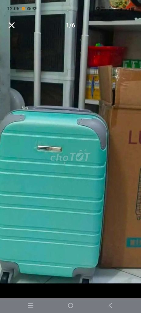 Vali kéo EDDAS nhựa Xanh ngọc mới. Mua bán Túi xách tại Quận 7 Tp Hồ Chí Minh được đăng bởi mẹ Cà rốt hình 1