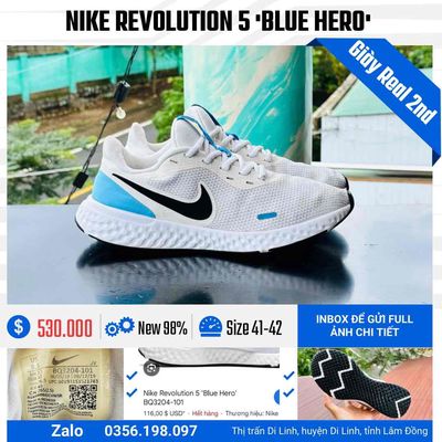 [CHÍNH HÃNG] Nike Revolution 5. mua mới 3tr. 98%