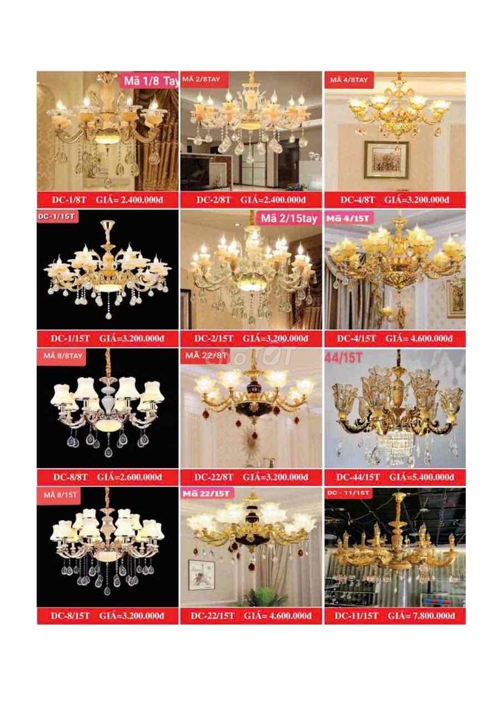 Đèn chùm giá rẻ. Mua bán Đèn tại Quận Bình Tân Tp Hồ Chí Minh được đăng bởi MUA RẺ hình 1