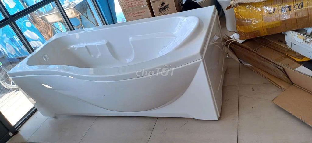 15 Bồn tắm Composite Trắng Mới 95%. Mua bán Thiết bị vệ sinh, nhà tắm tại Huyện Nhà Bè Tp Hồ Chí Minh được đăng bởi Tổng Kho Bồn Cầu và TBVS hình 1