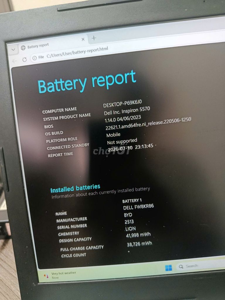 Dell Inspiron 5570 i5-8250U 16GB/256GB Like New. Mua bán Laptop tại Quận Hai Bà Trưng Hà Nội được đăng bởi Định Nguyễn Đức hình 1