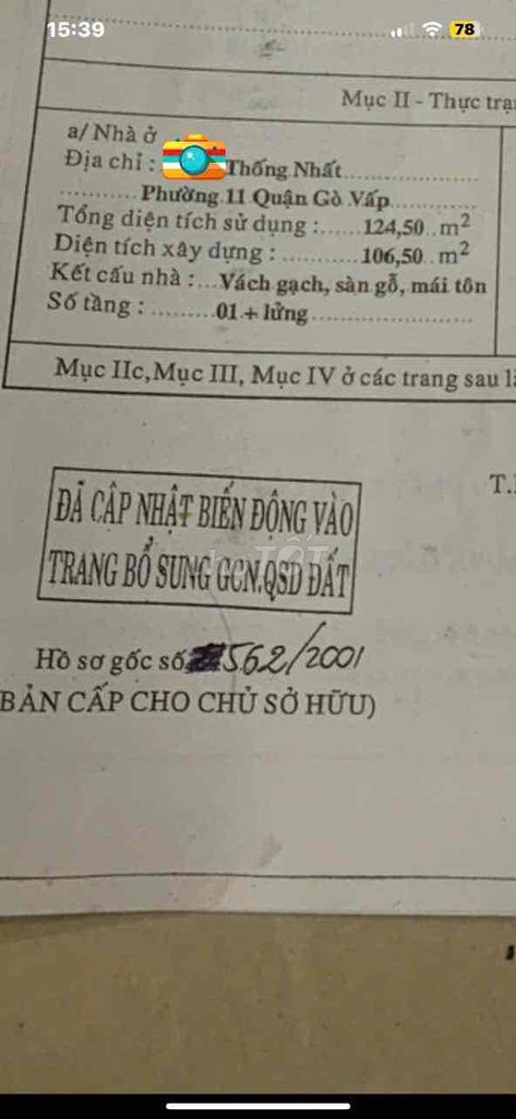 Bán nhà mặt tiền Thống Nhất P11, vị trí sầm uất