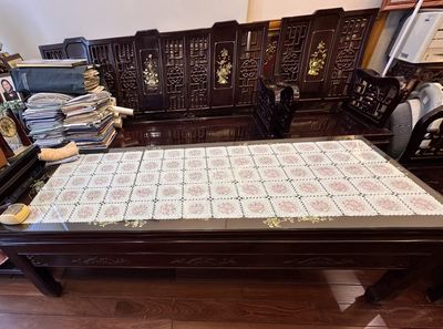 Thanh lý bộ bàn ghế khảm trai 6 món+tủ trưng bày. Mua bán Bàn ghế tại Quận Bắc Từ Liêm Hà Nội được đăng bởi Hà Vân