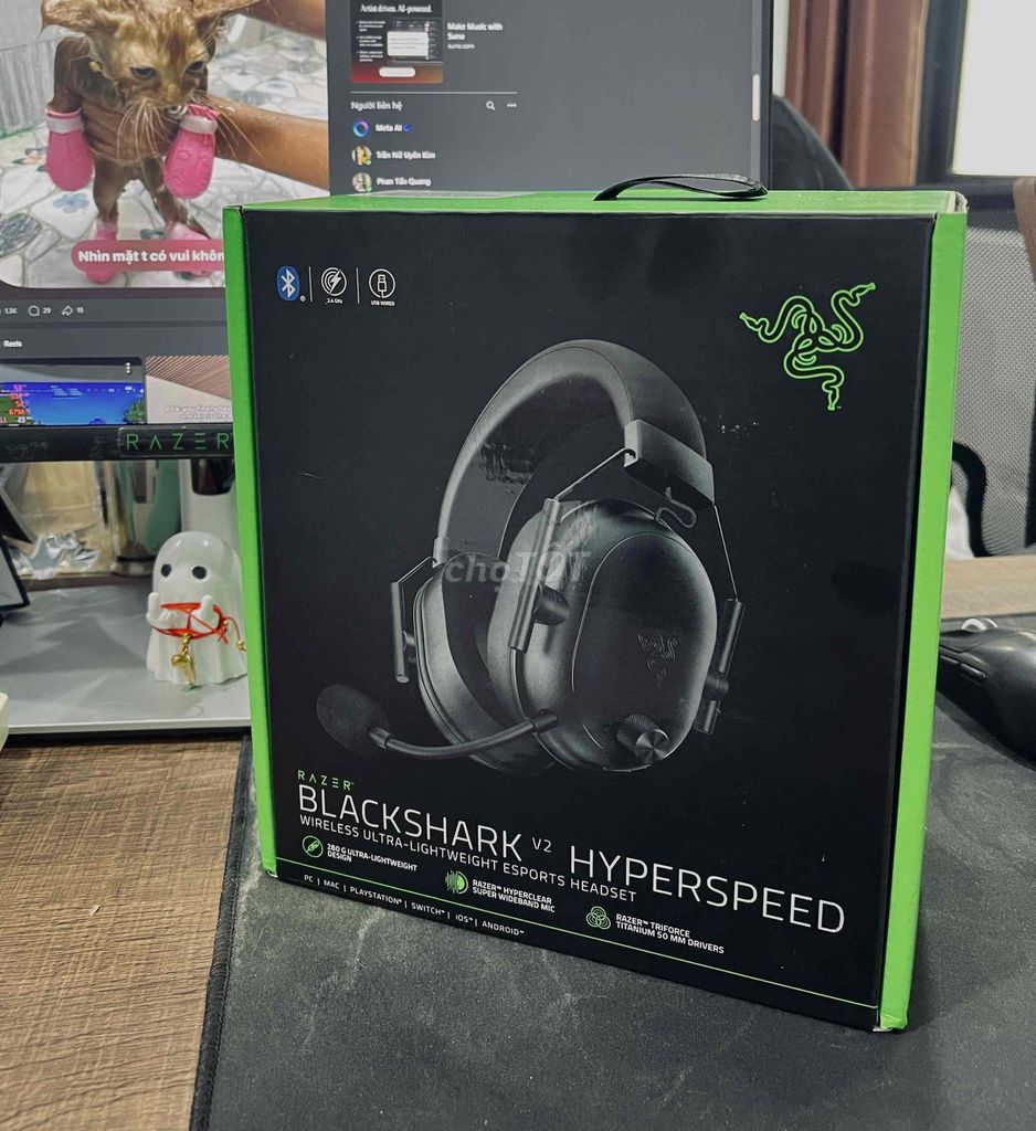 Tai nghe Razer BlackShark V2 Đen. Mua bán Tivi, Âm thanh tại Quận Hải Châu Đà Nẵng được đăng bởi Trần Hân hình 1