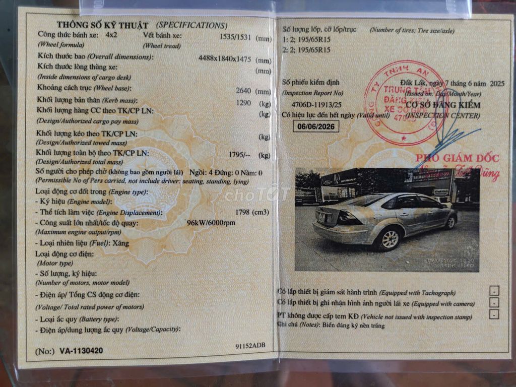 Xe Ford Focus 2008 1.8 MT Giá chỉ 98 triệu. Mua bán Ô tô tại Thành phố Buôn Ma Thuột Đắk Lắk được đăng bởi Mr Đạt hình 13