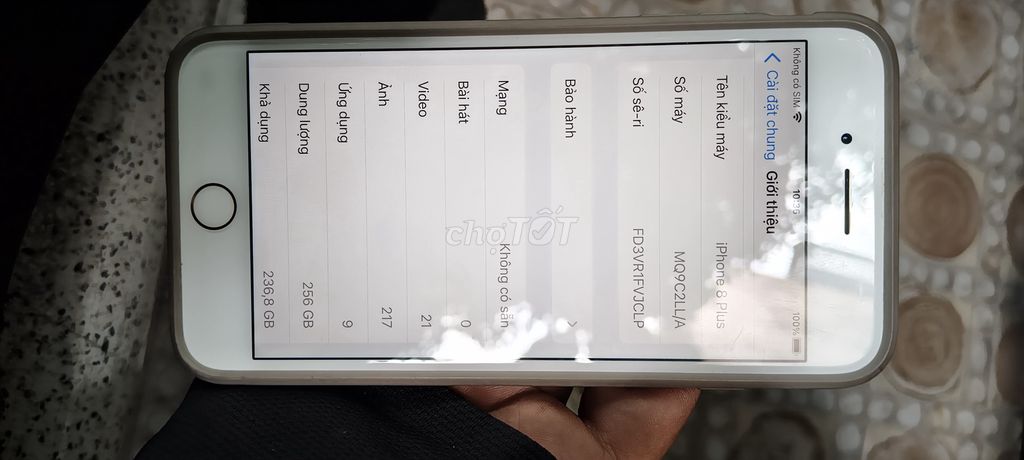 Apple iPhone 8 Plus 256GB Trắng. Mua bán Điện thoại tại Quận Tân Bình Tp Hồ Chí Minh được đăng bởi Vẫn tung Nguyễn hình 1