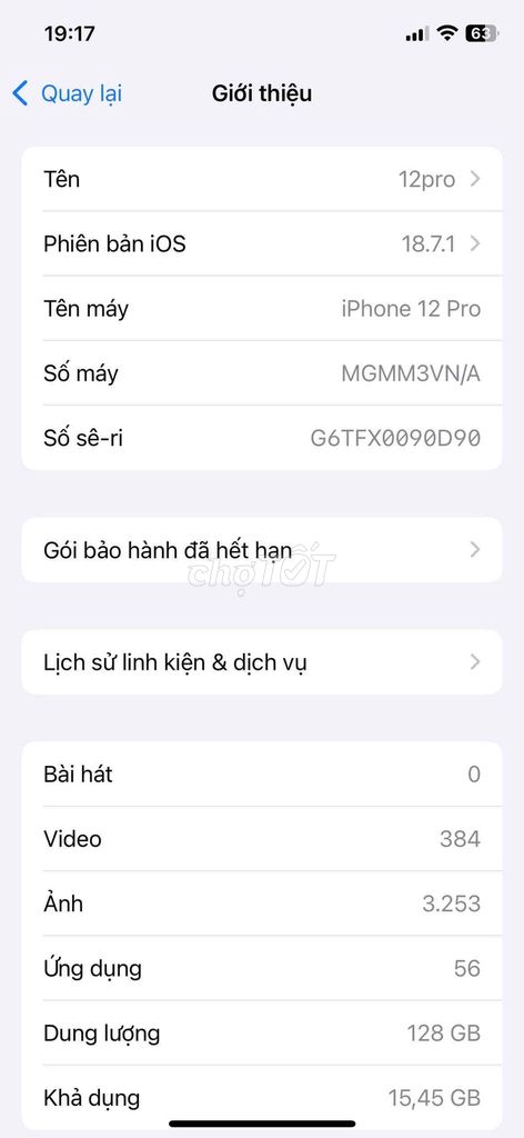 Apple iPhone 12 Pro 128GB Vàng. Mua bán Điện thoại tại Thành phố Vĩnh Yên Vĩnh Phúc được đăng bởi Đức Tôn hình 1