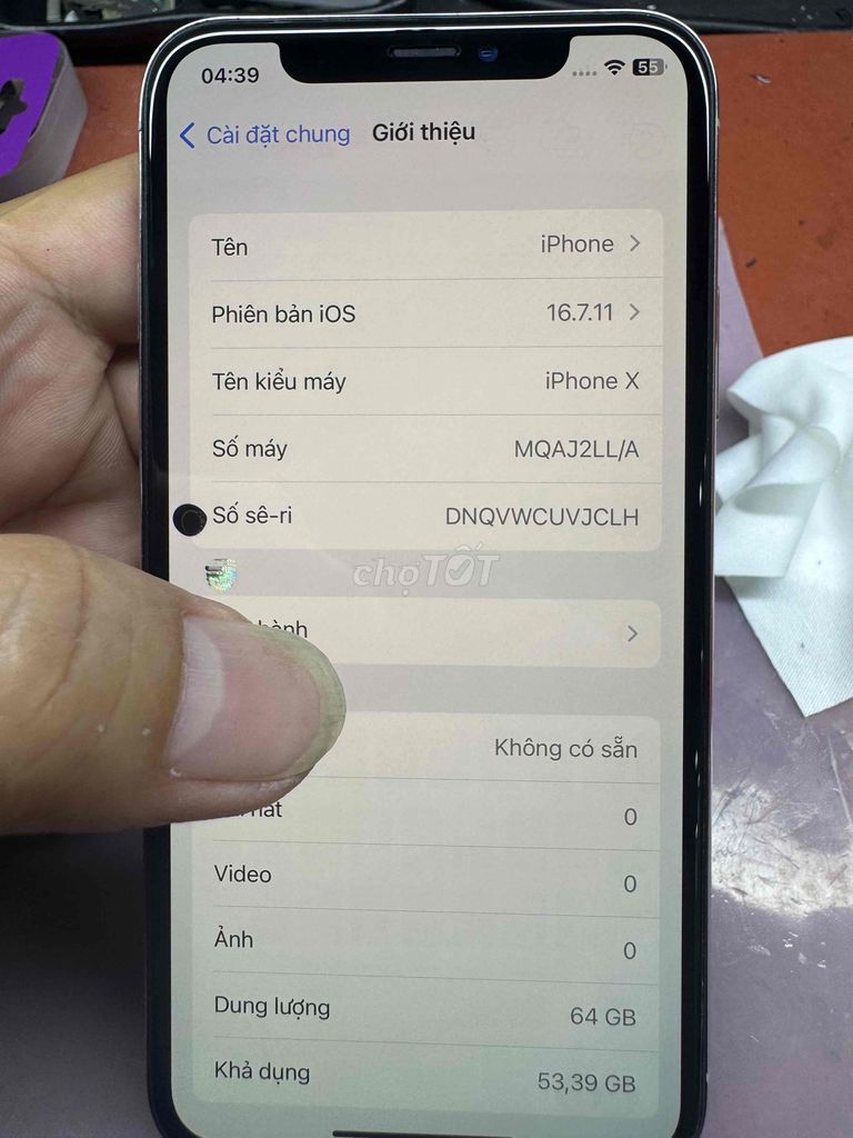 iPhone X 64GB Trắng Đã sử dụng. Mua bán Điện thoại tại Quận 6 Tp Hồ Chí Minh được đăng bởi Gia Hưng hình 1