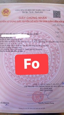 CHÍNH CHỦ BÁN ĐẤT FO  MT BỜ KÊNH TL 02. Mua bán Đất tại Quận 12 Tp Hồ Chí Minh được đăng bởi lê thị phương anh