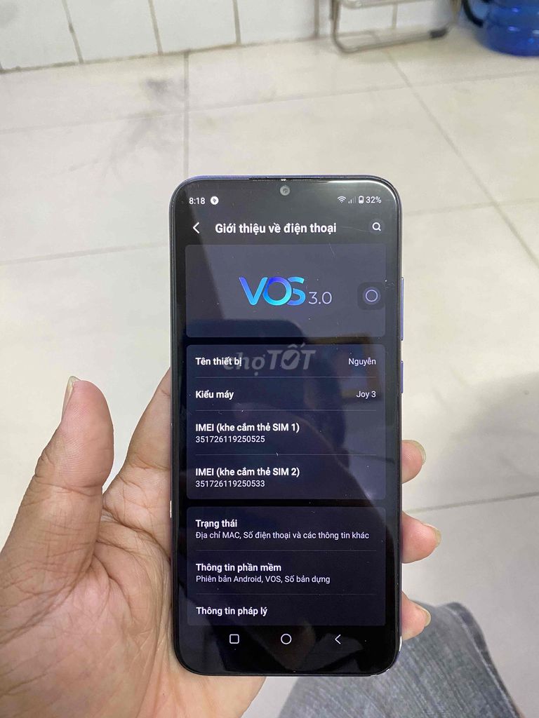 Vsmart Joy 3 Xám. Mua bán Điện thoại tại Quận 11 Tp Hồ Chí Minh được đăng bởi Bo hình 1