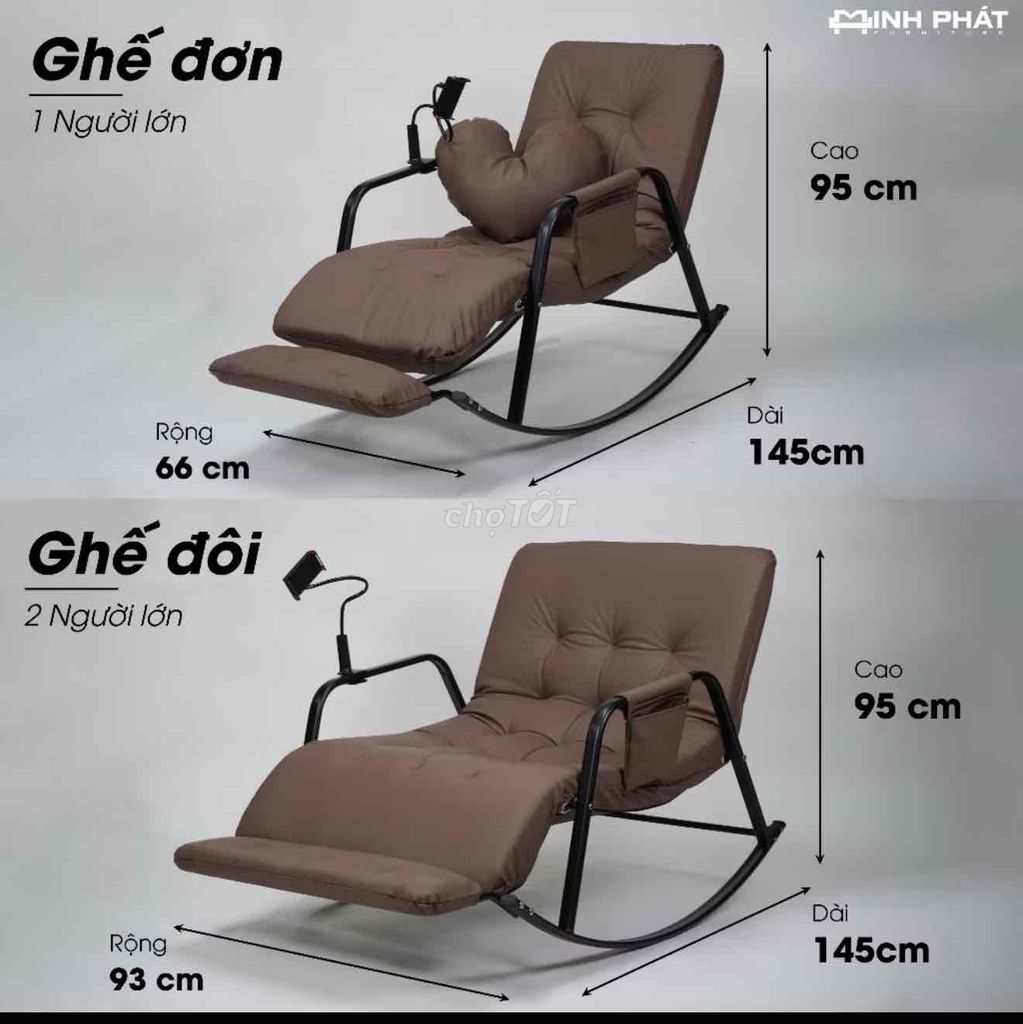 Ghế Minh Phát Ghế Bập Bênh 5 nấc điều chỉnh. Mua bán Bàn ghế tại Quận Sơn Trà Đà Nẵng được đăng bởi My hình 1