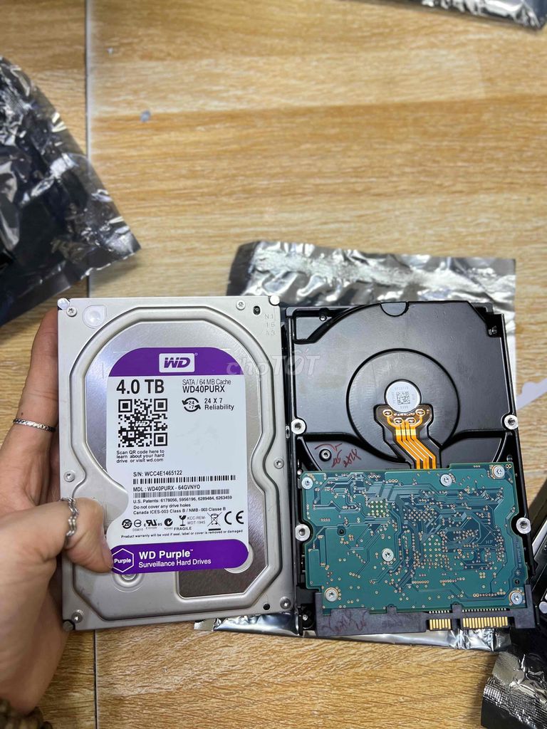 Ổ CỨNG HDD WD 4Tb 3.5” sức khoẻ 100 hàng tháo máy