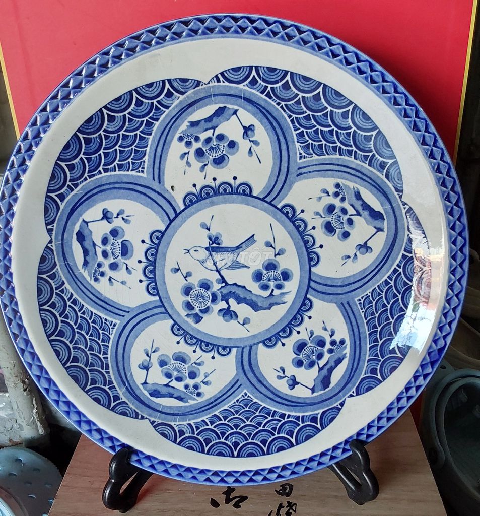 Đĩa cảnh gốm sứ 32cm Xanh trắng. Mua bán Đồ sưu tầm, đồ cổ tại Quận Bình Thuỷ Cần Thơ được đăng bởi tuấn hình 1
