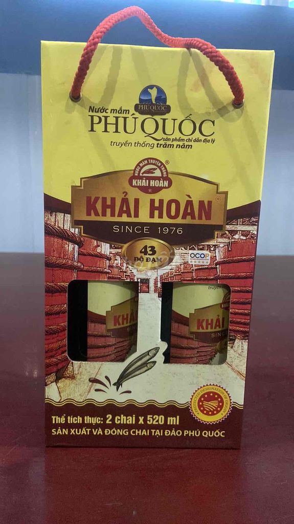 Nước mắm cốt Khải Hoàn Phú Quốc chai 520ml.