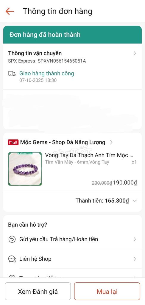 Vòng tay đá thạch anh tím 6mm. Mua bán Đồ sưu tầm, đồ cổ tại Quận Đống Đa Hà Nội được đăng bởi Linh Ngân hình 1