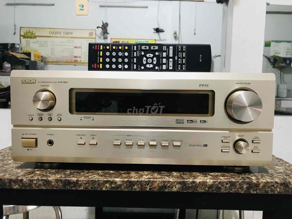 Amply Denon AVR-3803 xuất Châu Âu điện 115/230v