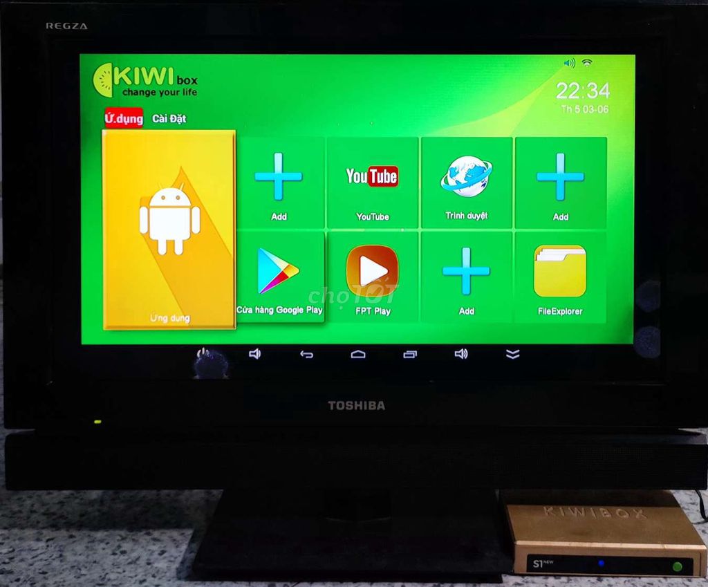 TiVi Toshiba 24IN + Box Android