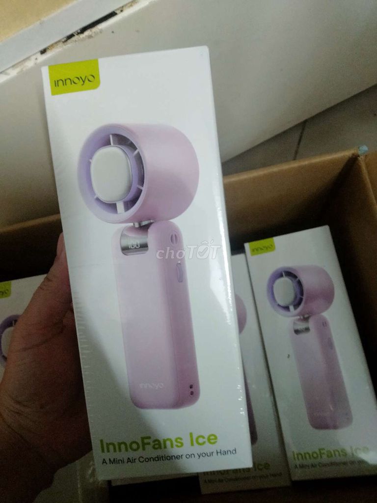 Quạt cầm tay INNOYO InnoFans Ice Hồng pastel. Mua bán Quạt tại Huyện Thanh Trì Hà Nội được đăng bởi Chị Tư  hình 1