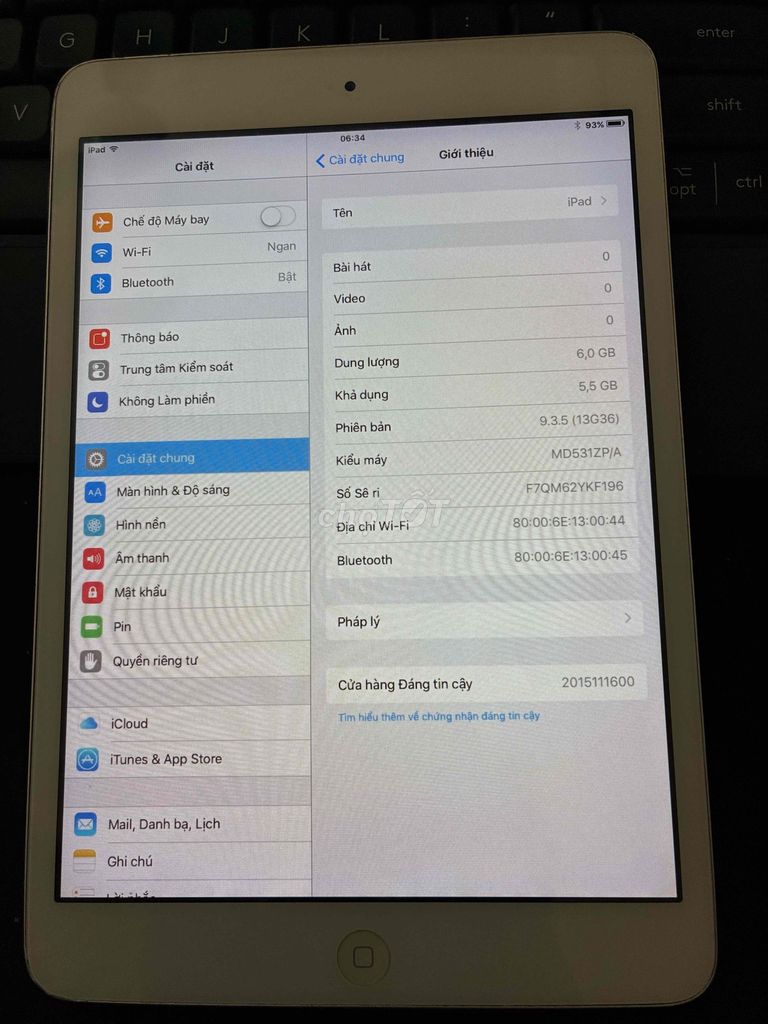 Apple iPad mini 16GB Trắng. Mua bán Máy tính bảng tại Quận Nam Từ Liêm Hà Nội được đăng bởi Nguyễn Tuấn Minh hình 1