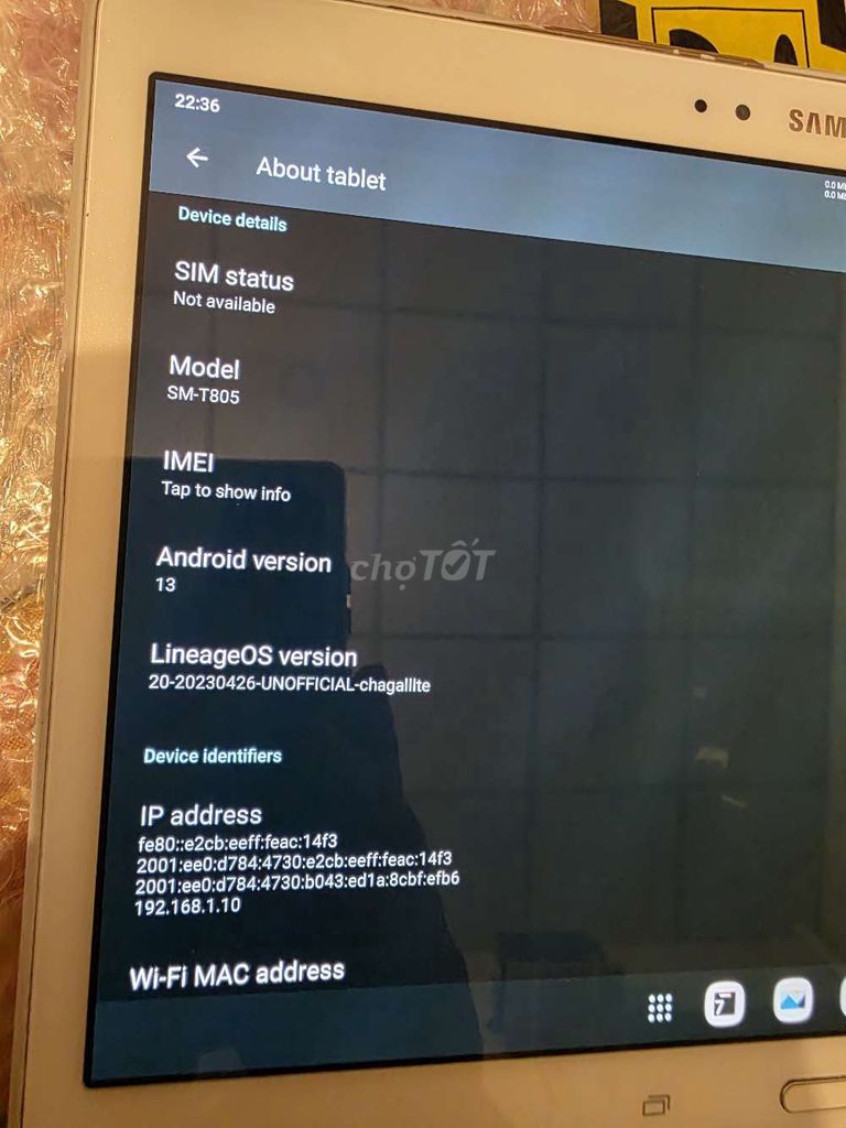 Galaxy Tab S 10.5 Màn AMOLED siêu đẹp, Android 13 . Mua bán Máy tính bảng tại Quận 3 Tp Hồ Chí Minh được đăng bởi Thiện hình 5