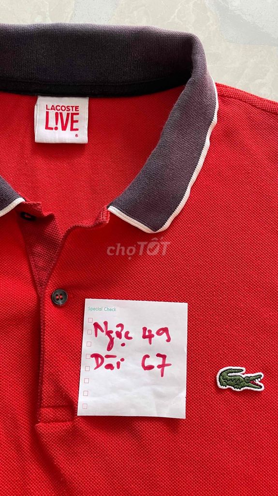 Áo polo Lacoste Nam Đỏ Ngực 49. Mua bán Quần áo tại Quận Bình Thuỷ Cần Thơ được đăng bởi Lâm lầm lì hình 1