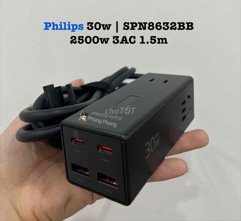 Trạm Sạc | Philips SPN8632BB. Mua bán Phụ kiện (Màn hình, Chuột...) tại Quận Ngô Quyền Hải Phòng được đăng bởi Phùng Phong hình 1