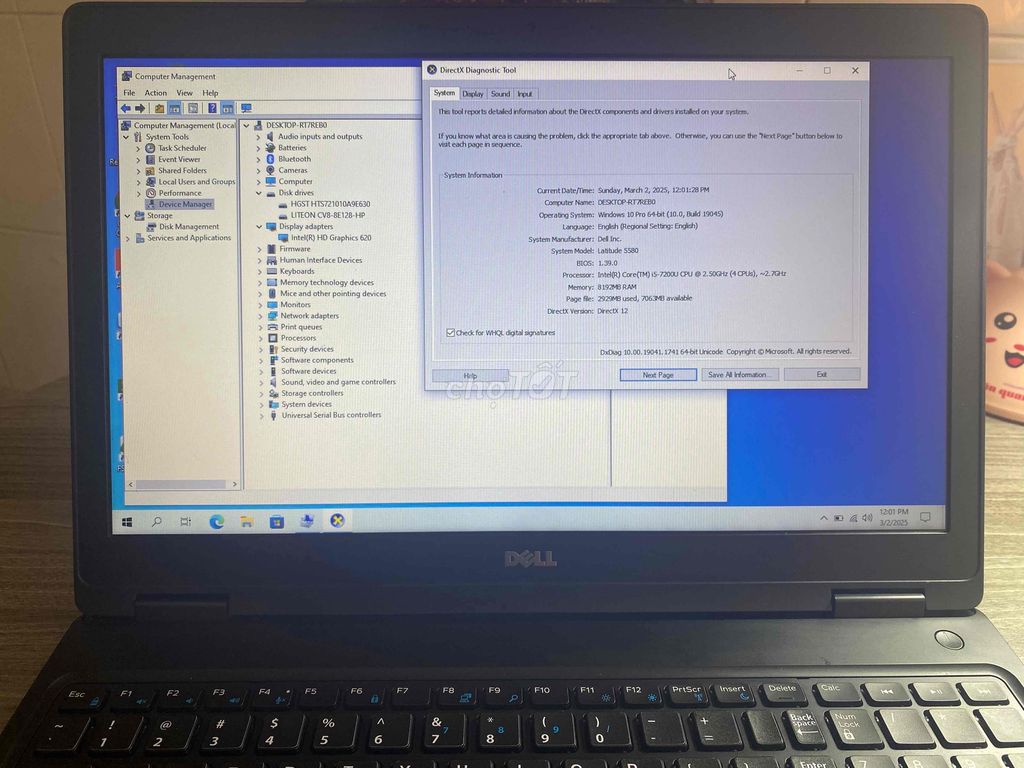 Dell 5580- i5 7200u/ 2 ổ cứng keng 99%