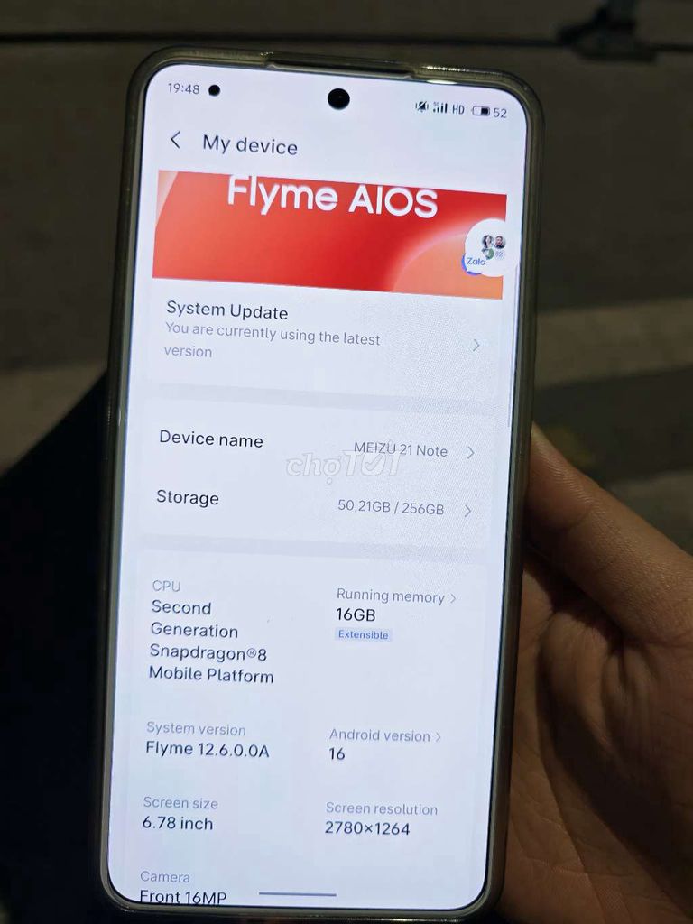 Meizu 21 Note 256GB Trắng. Mua bán Điện thoại tại Huyện Việt Yên Bắc Giang được đăng bởi Trần Văn Đắc  hình 1