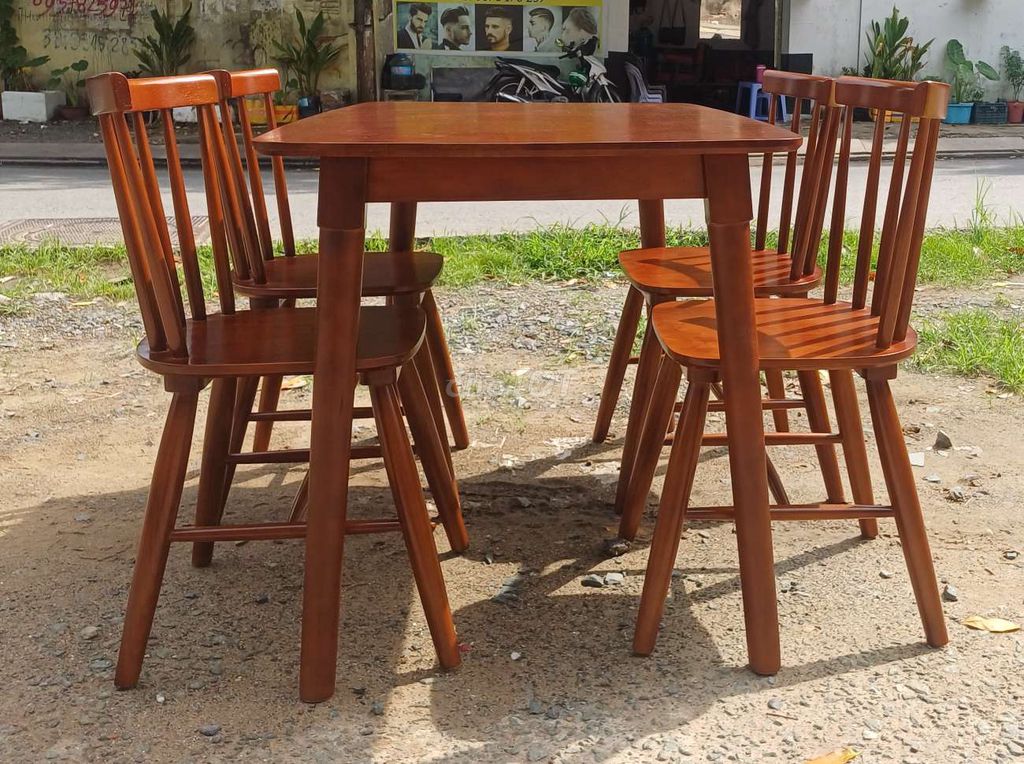 Bộ bàn ăn Gỗ cao su Nâu 4 ghế. Mua bán Bàn ghế tại Thành phố Thủ Đức Tp Hồ Chí Minh được đăng bởi Nội Thất Vương Trần hình 1