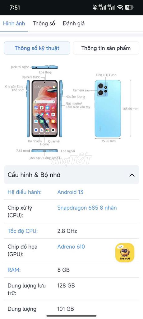 Xiaomi Redmi Note 12 4G Vàng 128GB. Mua bán Điện thoại tại Huyện Tiên Du Bắc Ninh được đăng bởi Bá Hiền 11a7B2 Nguyễn hình 1