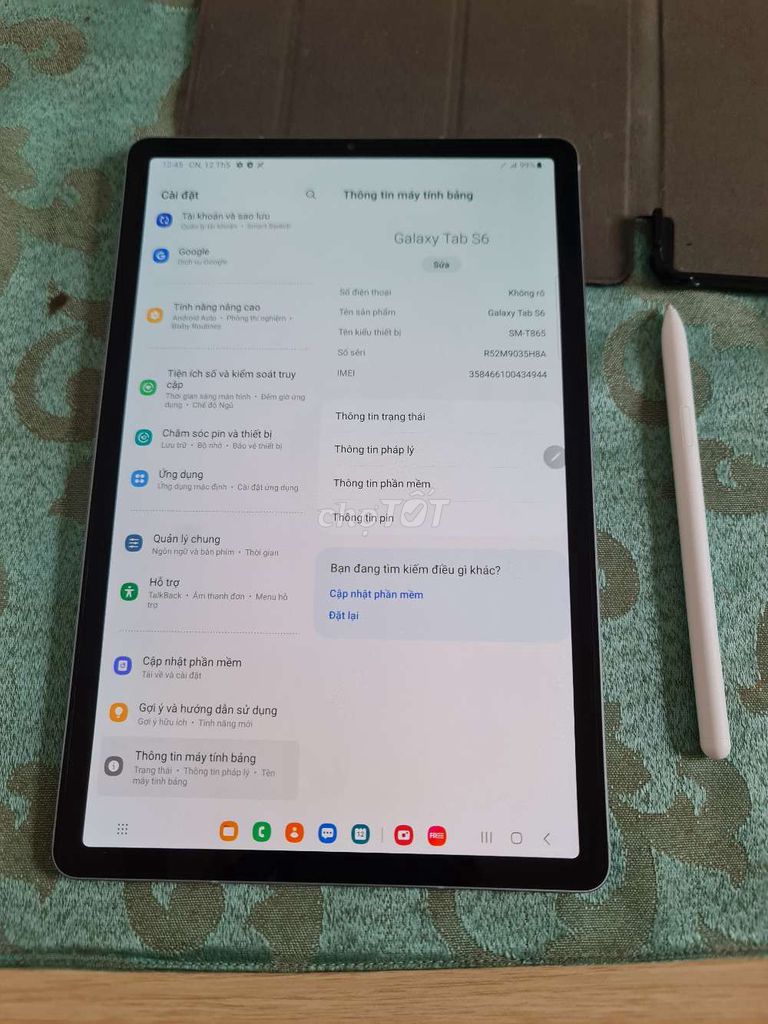 Samsung Galaxy Tab S6 6GB/128GB có lắp sim. Mua bán Máy tính bảng tại Quận Tân Bình Tp Hồ Chí Minh được đăng bởi Sơn hình 1