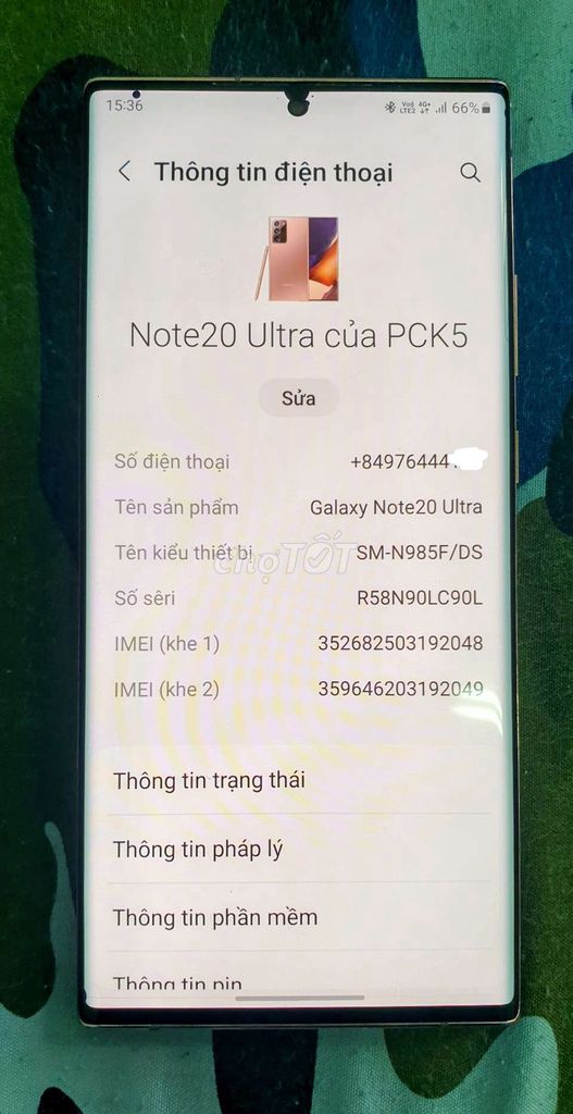 Samsung Galaxy Note20 Ultra 256GB Đồng. Mua bán Điện thoại tại Quận Thanh Khê Đà Nẵng được đăng bởi SuBông hình 1