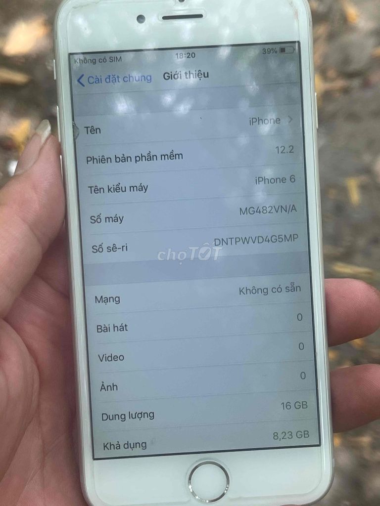 iPhone 6 16GB Trắng. Mua bán Điện thoại tại Thành phố Thủ Dầu Một Bình Dương được đăng bởi Hoàng Lee hình 1