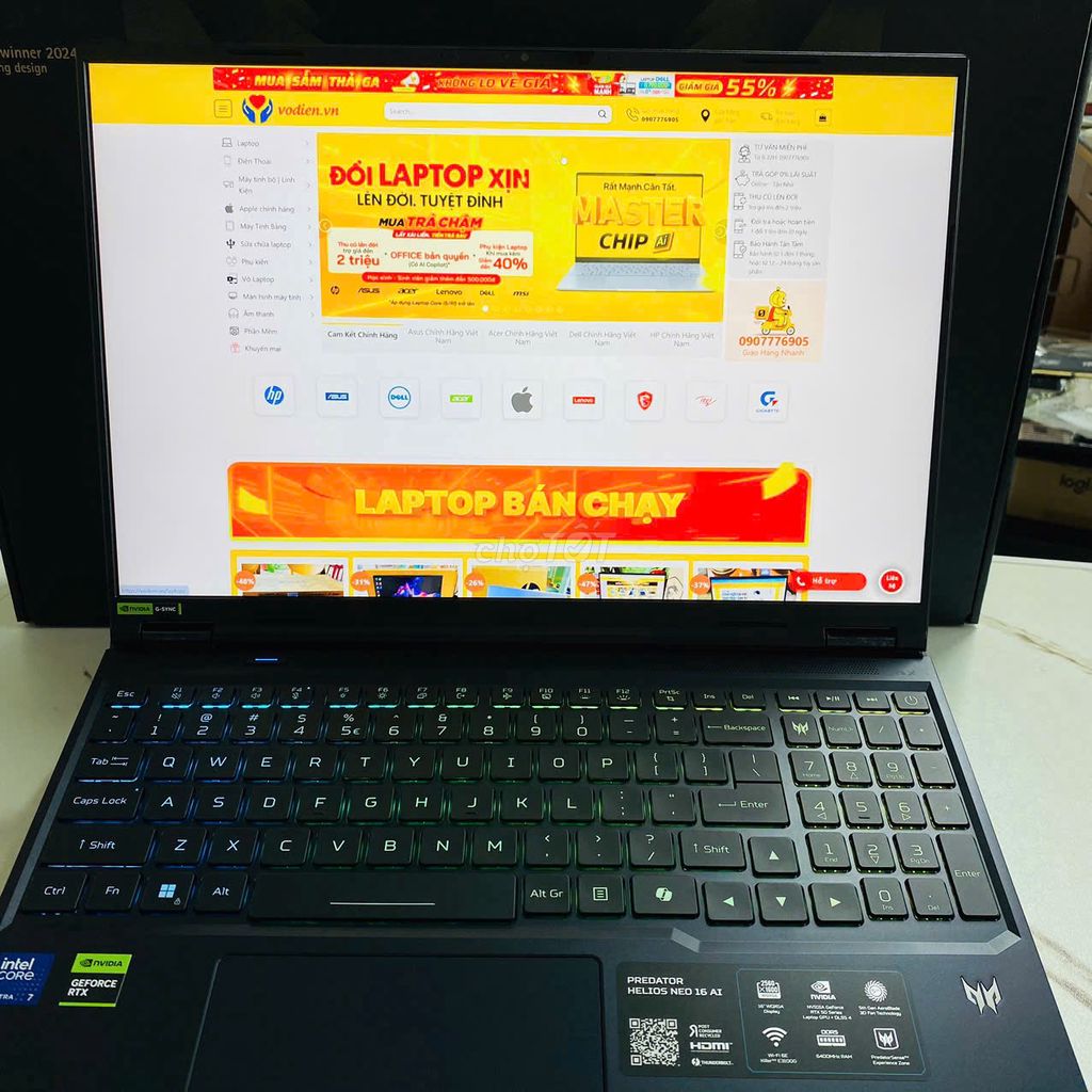 Acer Predator Neo16-2K+ ULT7-255HX 32G-1T-RTX5060. Mua bán Laptop tại Quận Ninh Kiều Cần Thơ được đăng bởi Võ Diện hình 1