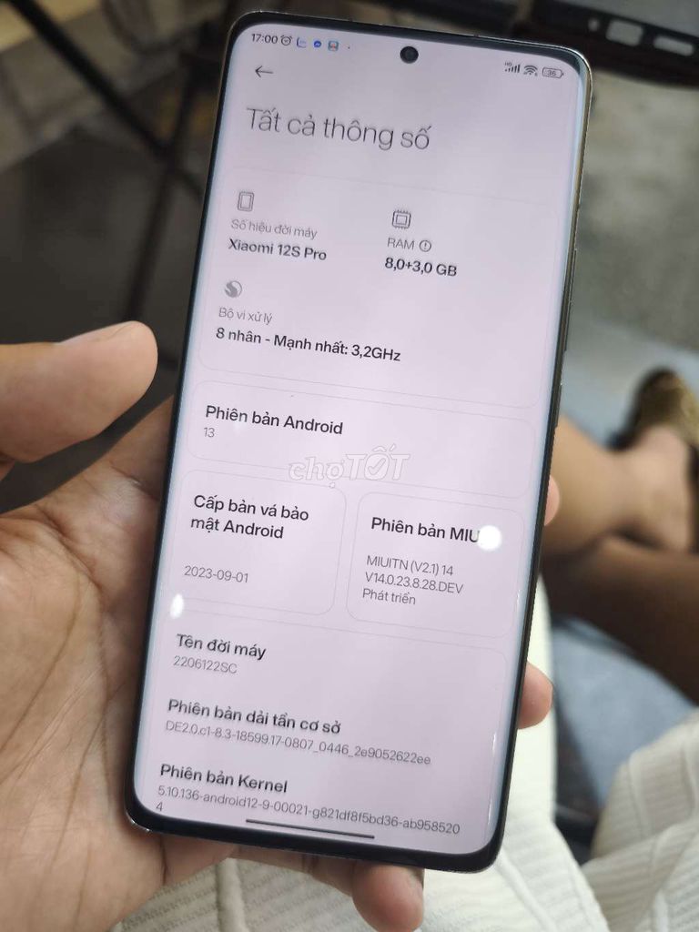 Xiaomi 12S Pro 8GB Đen. Mua bán Điện thoại tại Quận Liên Chiểu Đà Nẵng được đăng bởi Trình Chí hình 1