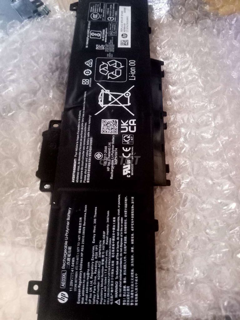 Pin laptop HP AE03XL Đen Li-ion Đã sử dụng. Mua bán Linh kiện (RAM, Card...) tại Quận Tân Bình Tp Hồ Chí Minh được đăng bởi Tuan Bui hình 1