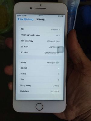 Ip 7plus 128gb mvt icloud ẩn. Mua bán Điện thoại tại Thành phố Tây Ninh Tây Ninh được đăng bởi đt rẻ