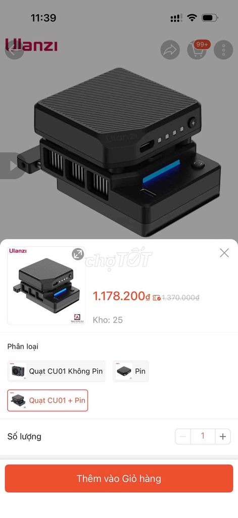 Tản nhiệt sò lạnh Ulanzi Đen Máy ảnh. Mua bán Phụ kiện (Màn hình, Chuột...) tại Quận 5 Tp Hồ Chí Minh được đăng bởi Bông Hồng hình 1