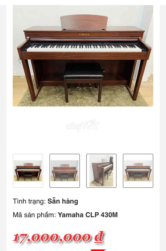 Đàn Piano Yamaha CLP 430M