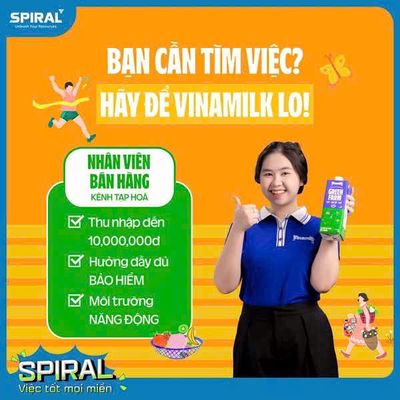 VINAMILK TUYỂN NHÂN VIÊN TƯ VẤN BÁN HÀNG TẠP HÓA
