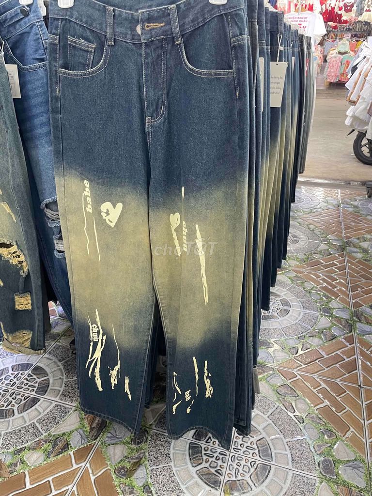 Quần jean nữ ống rộng Jean. Mua bán Quần áo tại Thị xã Bến Cát Bình Dương được đăng bởi luannguyen hình 1