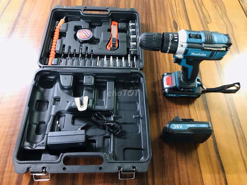 Máy khoan pin MAKITA 36V 3 chức năng FULL Phụ kiện