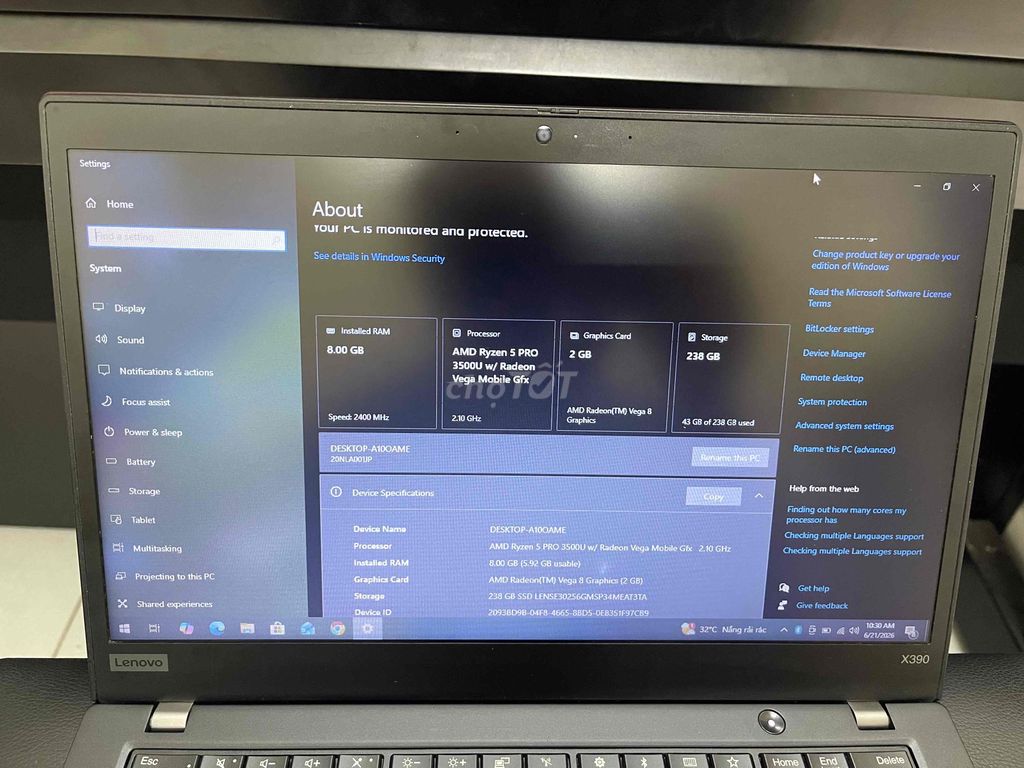 Lenovo Thinkpad X390 13.3 inch 8GB/256GB Đen. Mua bán Laptop tại Thành phố Thủ Đức Tp Hồ Chí Minh được đăng bởi Khải Hoàn hình 1